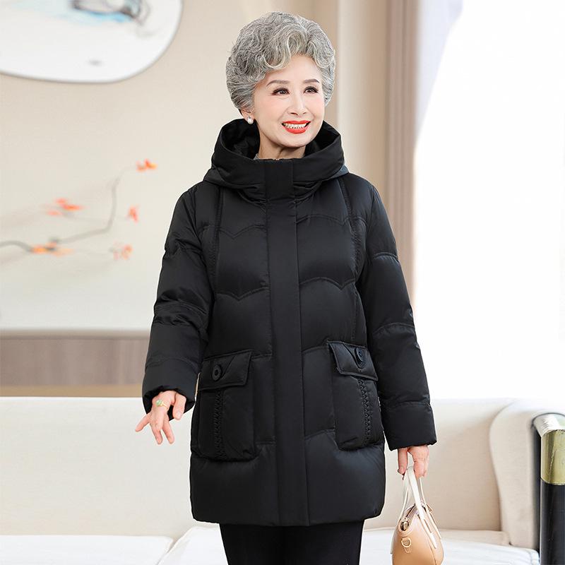 Grandma Style Noble White Duck Down Mid-Length Winter Jacket for Women (2025) 4XL for 135-150 jin чорний
Grandma Style Noble White Duck Down Mid-Length Winter Jacket for Women (2025) 4XL for 135-150 jin чорний