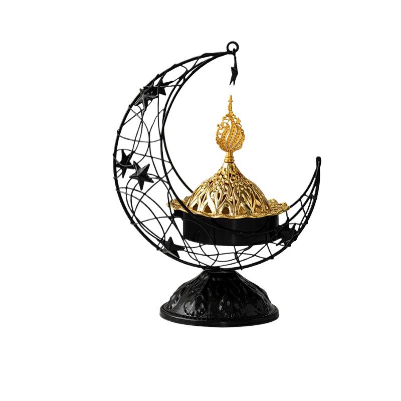 Ручная металлическая курильница в форме полумесяца на Ближнем Востоке, цвет черный золотой, настольная ароматерапевтическая печь для гостиной чёрный
Ручная металлическая курильница в форме полумесяца на Ближнем Востоке, цвет черный золотой, настольная ароматерапевтическая печь для гостиной чёрный