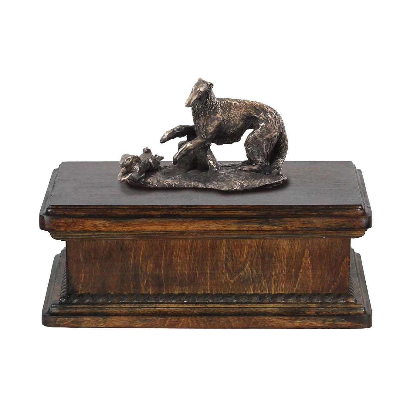 Borzoi, Russian Hunting Sighthound, Russian Wolfhound - urn for dog ashes, classic urn with a statuette, elegant urn with a dog by Art-Dog brand коричневий
Borzoi, Russian Hunting Sighthound, Russian Wolfhound - urn for dog ashes, classic urn with a statuette, elegant urn with a dog by Art-Dog brand коричневий
