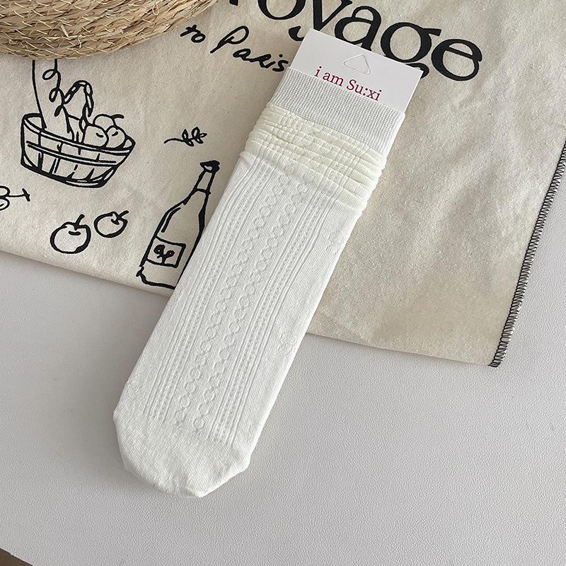 Women s Summer Thin Pure Color Hollow Out Pattern Mesh Breathable Boneless Tube Stack Socks 1 pair білий
Women s Summer Thin Pure Color Hollow Out Pattern Mesh Breathable Boneless Tube Stack Socks 1 pair білий