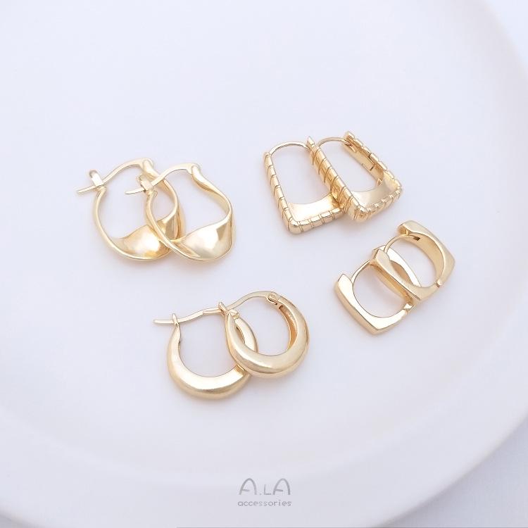 14K Gold-Filled Elegant Earrings: Square, Teardrop, Round, Twisted, Handbag Ear Cuffs - Lightweight Luxury for Women
14K Gold-Filled Elegant Earrings: Square, Teardrop, Round, Twisted, Handbag Ear Cuffs - Lightweight Luxury for Women