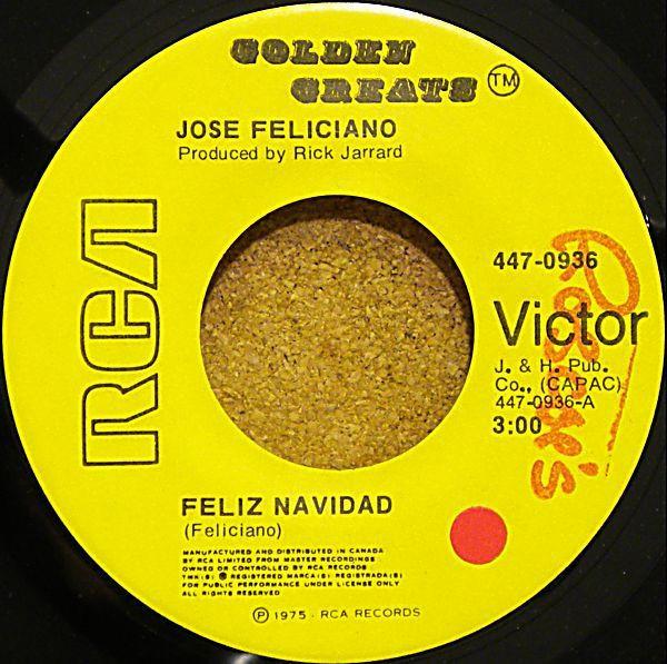 7inch Record JOS FELICIANO Feliz Navidad 4470936 RCA Victor 1975 Canada Latin Used
7inch Record JOS FELICIANO Feliz Navidad 4470936 RCA Victor 1975 Canada Latin Used