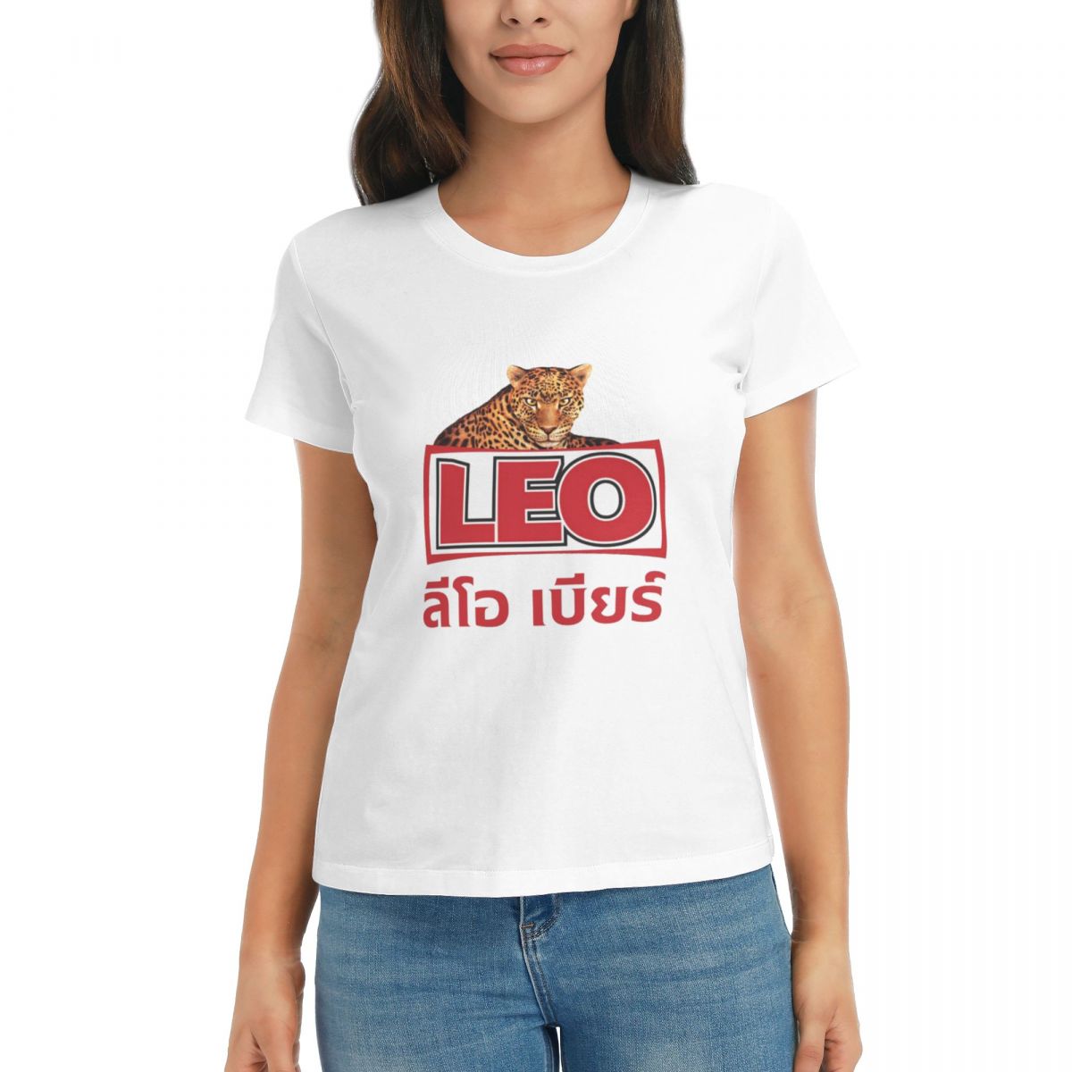 Women TShirt Leo Beer Bangkok Summer Short Sleeve Tees Crew Neck Cotton T Shirts Clothes Tops Streetwear S
Women TShirt Leo Beer Bangkok Summer Short Sleeve Tees Crew Neck Cotton T Shirts Clothes Tops Streetwear S