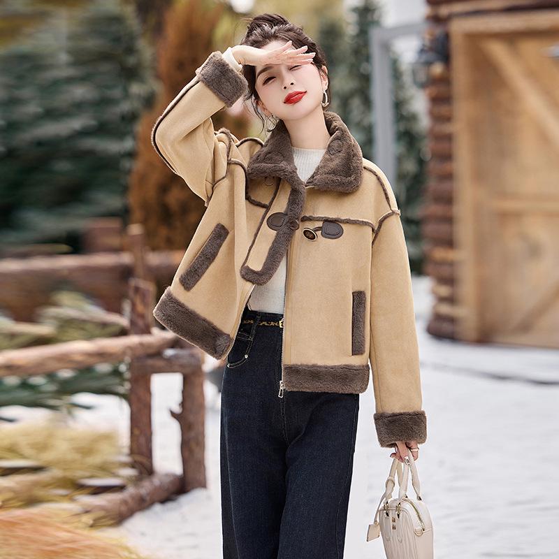 Women s Fashionable Wool Coat with Fur Collar - Winter Thickened Color Block Style L (120-145 jin)
Women s Fashionable Wool Coat with Fur Collar - Winter Thickened Color Block Style L (120-145 jin)