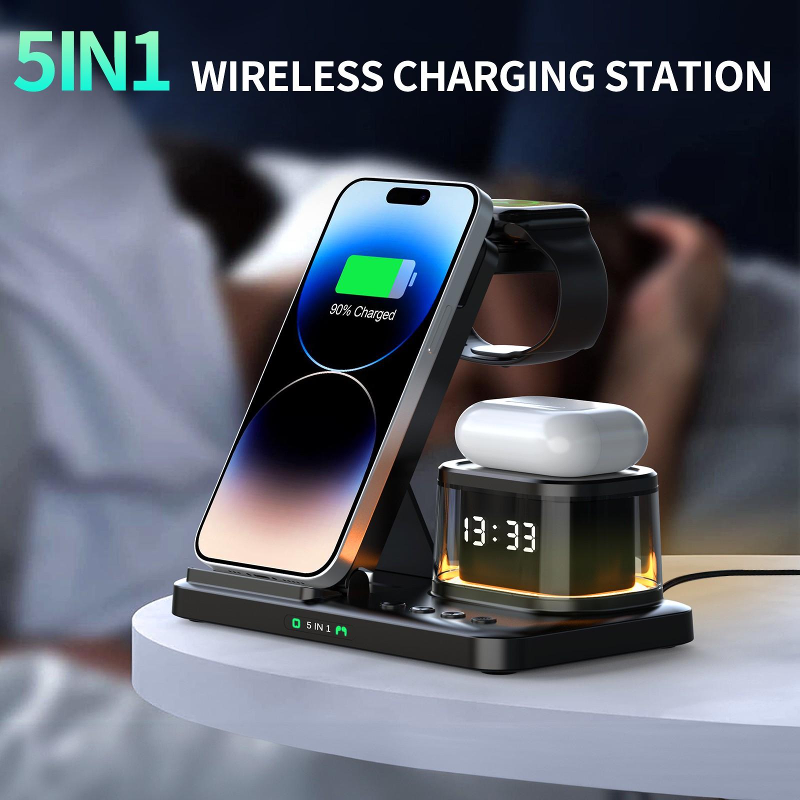 HYY-H33 5 in 1 15W Wireless Charger Folding Charging Station with Night Light White
HYY-H33 5 in 1 15W Wireless Charger Folding Charging Station with Night Light White