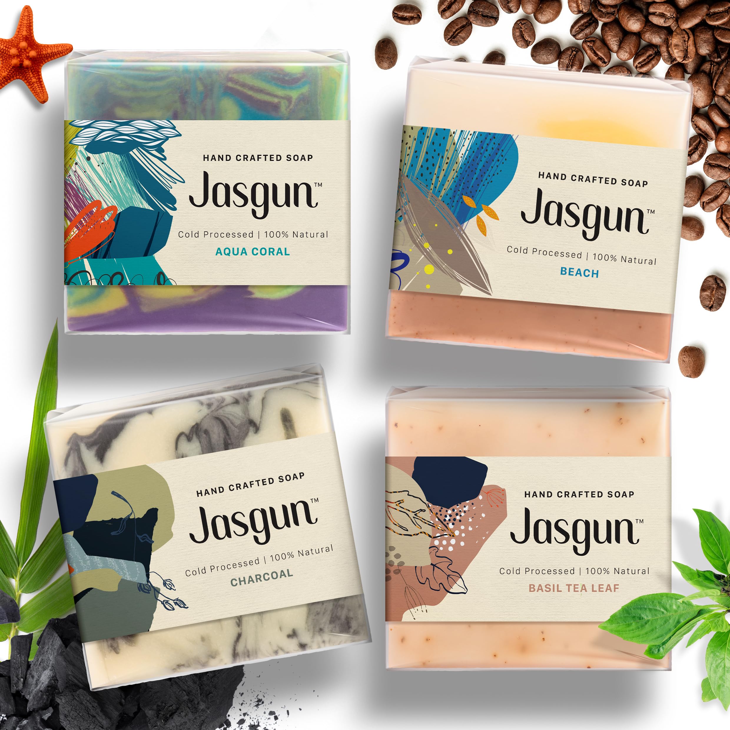 JASGUN Cold Processed Tan Removal Soap | Handcrafted with Coconut Oil | Exfoliates, Glowing Skin, Soothing Effect, Paraben-Free, Sulphate-Free, Ve
JASGUN Cold Processed Tan Removal Soap | Handcrafted with Coconut Oil | Exfoliates, Glowing Skin, Soothing Effect, Paraben-Free, Sulphate-Free, Ve