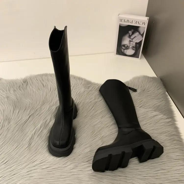 Мода 2025 Женские сапоги с высоким каблуком и длинным голенищем Осень/зима Новый стиль Толстая подошва Грубое голенище V-образный вырез Сапоги для верховой езды Стройнящие Коричневые 35 чёрный
Мода 2025 Женские сапоги с высоким каблуком и длинным голенищем Осень/зима Новый стиль Толстая подошва Грубое голенище V-образный вырез Сапоги для верховой езды Стройнящие Коричневые 35 чёрный
