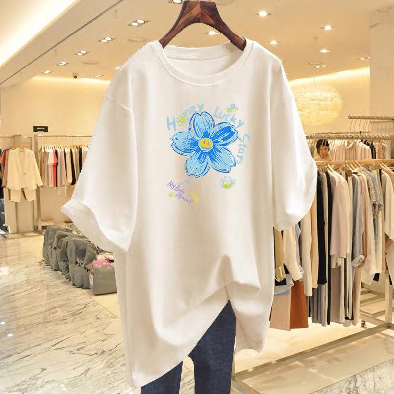 New flower print cotton loose short-sleeved t-shirt women s summer crew neck top bottoming shirt S
New flower print cotton loose short-sleeved t-shirt women s summer crew neck top bottoming shirt S