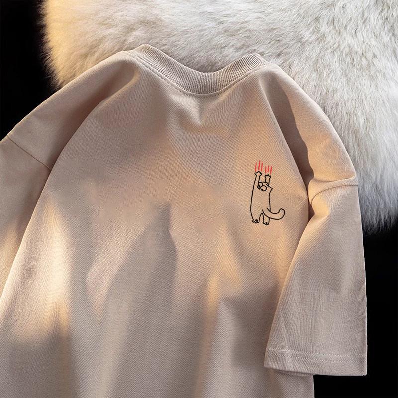 Men s Casual Trendy Plus Size Cat Graphic Cotton T-shirt - Loose Fit, Short Sleeve, Round Neck, Summer Style XL (120-130 Jin)
Men s Casual Trendy Plus Size Cat Graphic Cotton T-shirt - Loose Fit, Short Sleeve, Round Neck, Summer Style XL (120-130 Jin)