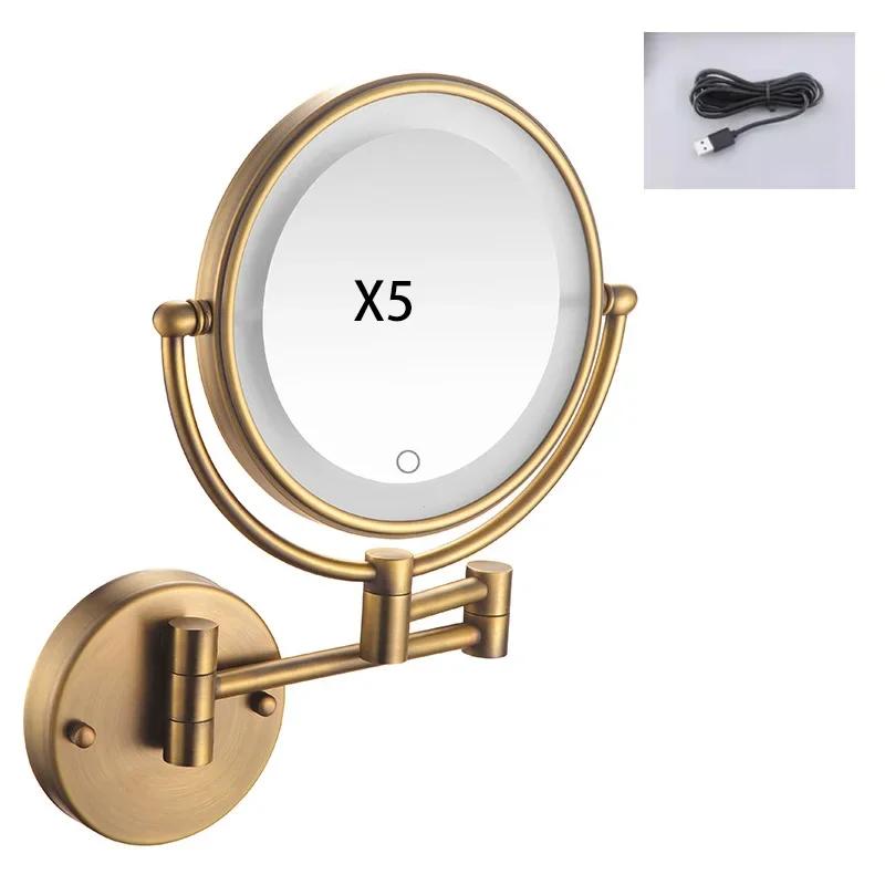 Bathroom 8-inch makeup mirror folding rotating telescopic mirror double-sided magnifying beauty mirror wall hanging X3/X5/X10
Bathroom 8-inch makeup mirror folding rotating telescopic mirror double-sided magnifying beauty mirror wall hanging X3/X5/X10