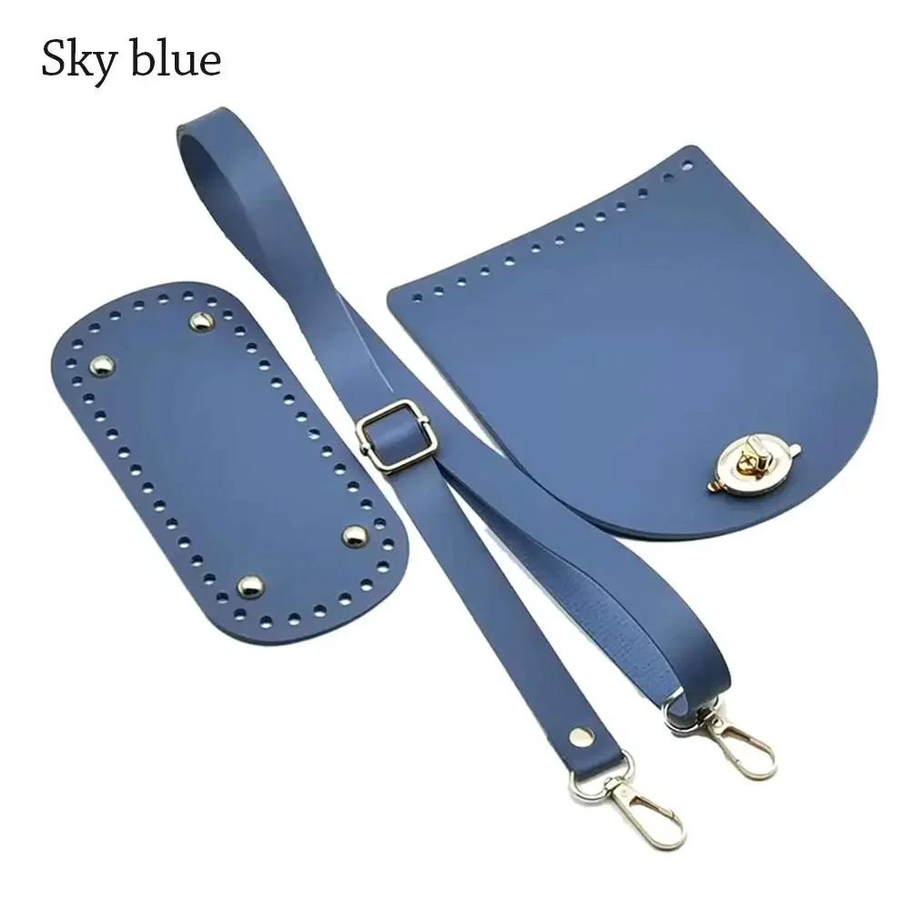 1Pcs Leather Bag Strap Handmade Handbag Woven Set High Quality Bag Bottoms With Hardware Accessories For DIY Shoulder Handbag небо синє кольору
1Pcs Leather Bag Strap Handmade Handbag Woven Set High Quality Bag Bottoms With Hardware Accessories For DIY Shoulder Handbag небо синє кольору