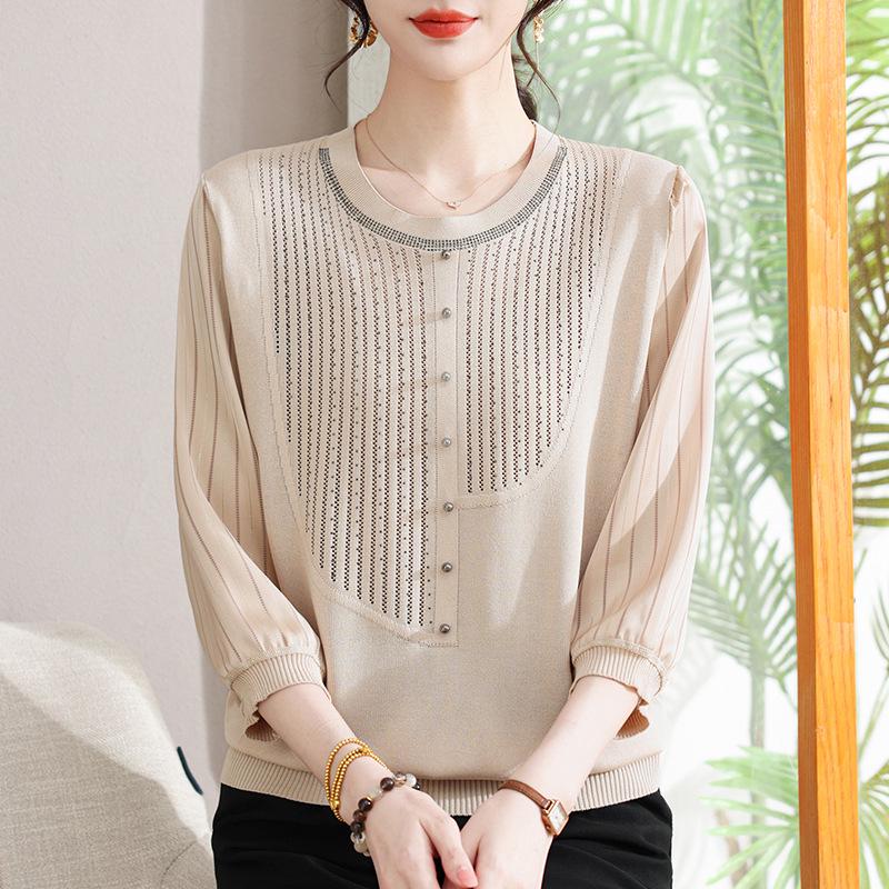 Chic Spring Gauze Sleeve Top for Stylish Middle-Aged Women 4XL (140-155 lbs)
Chic Spring Gauze Sleeve Top for Stylish Middle-Aged Women 4XL (140-155 lbs)