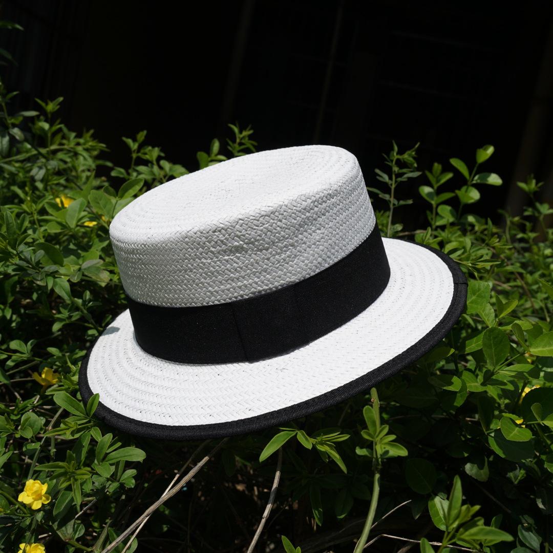 French Style White Straw Hats for Women Men Summer Hat Flat Top Boater Hat Short Brim Summer Hat Wedding Party Derby Fedora Hat чорний
French Style White Straw Hats for Women Men Summer Hat Flat Top Boater Hat Short Brim Summer Hat Wedding Party Derby Fedora Hat чорний