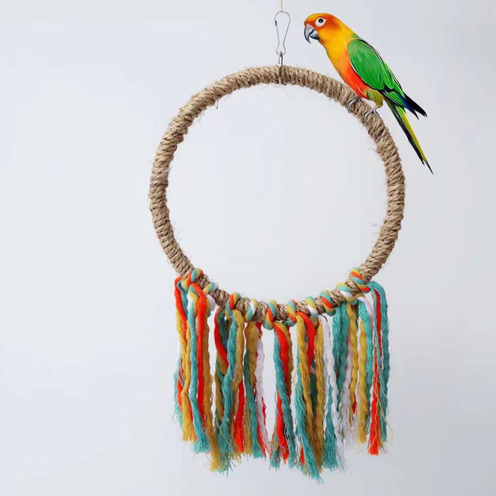 Parrot Climbing and Chewing Hanging Ring Toy with Hemp Rope Small Diameter 14cm
Parrot Climbing and Chewing Hanging Ring Toy with Hemp Rope Small Diameter 14cm