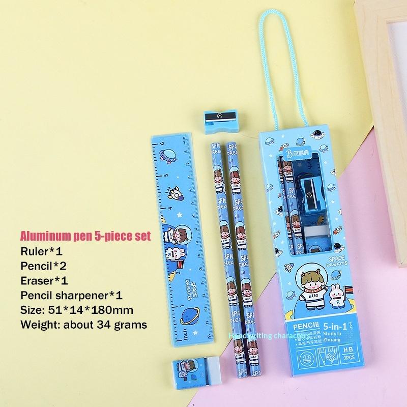 5 In 1 Pencil Set Portable Stationery Prize Cute Cartoon Stationery Gift Box Set School Supplies Writing Tool Stationery Set A1
5 In 1 Pencil Set Portable Stationery Prize Cute Cartoon Stationery Gift Box Set School Supplies Writing Tool Stationery Set A1