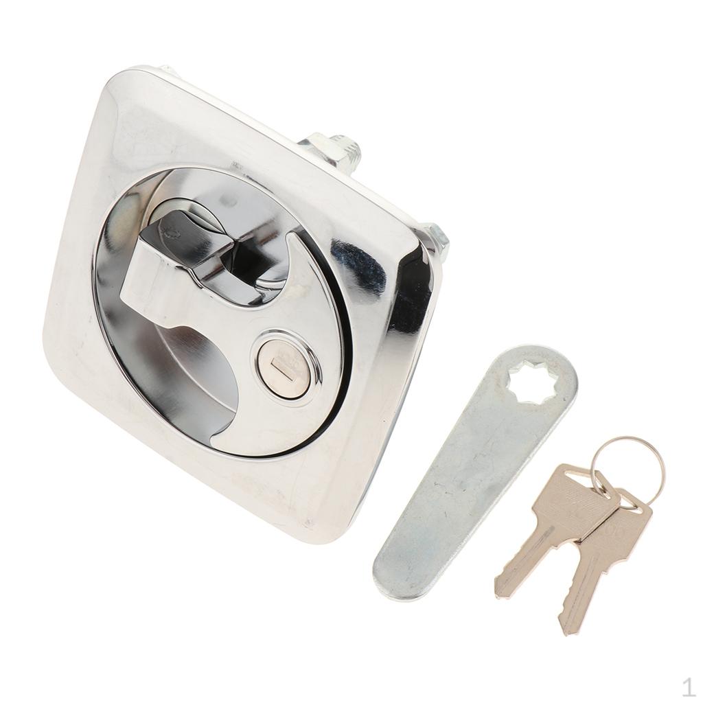 RV Trailer Truck Electric Cabinet Toolbox Lock Flat Square Latch with two keys
RV Trailer Truck Electric Cabinet Toolbox Lock Flat Square Latch with two keys