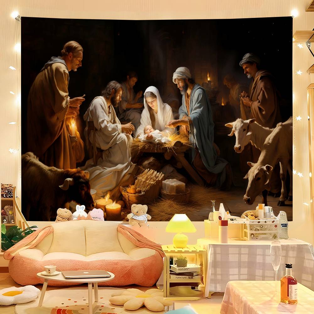 1pc Religious Manger Scene Colorful Hippie Psychedelic Bar Living Room Study Bedroom Dorm Decor Aesthetic 74x94cm(29x37in)
1pc Religious Manger Scene Colorful Hippie Psychedelic Bar Living Room Study Bedroom Dorm Decor Aesthetic 74x94cm(29x37in)