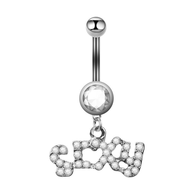 Elegant Stainless Steel Navel Ring - Fashionable Piercing Jewelry for Women
Elegant Stainless Steel Navel Ring - Fashionable Piercing Jewelry for Women