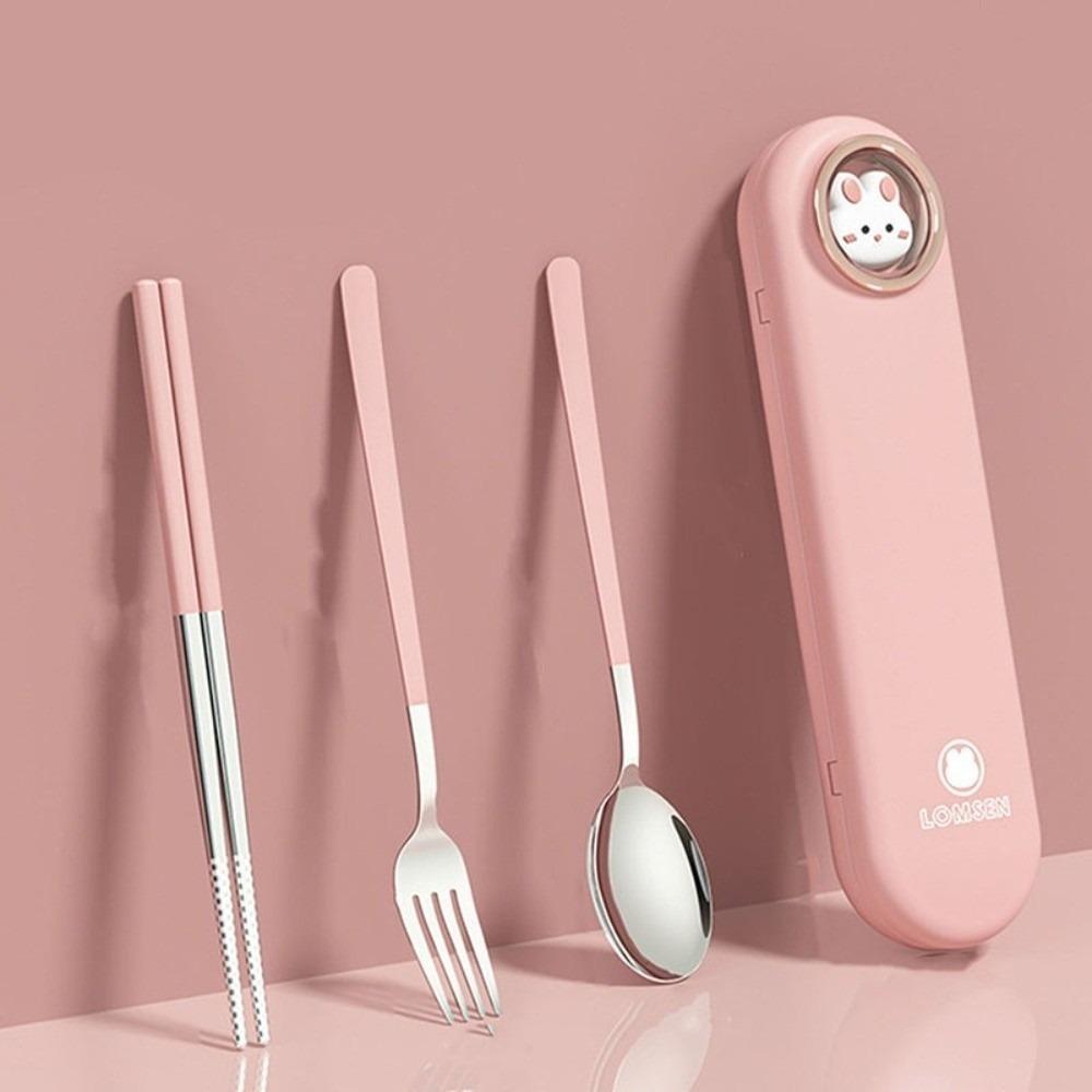 3pcs with Storage Box Travel Tableware Set 304 Stainless Steel Chopsticks Spoon Fork Set Office розовый
3pcs with Storage Box Travel Tableware Set 304 Stainless Steel Chopsticks Spoon Fork Set Office розовый
