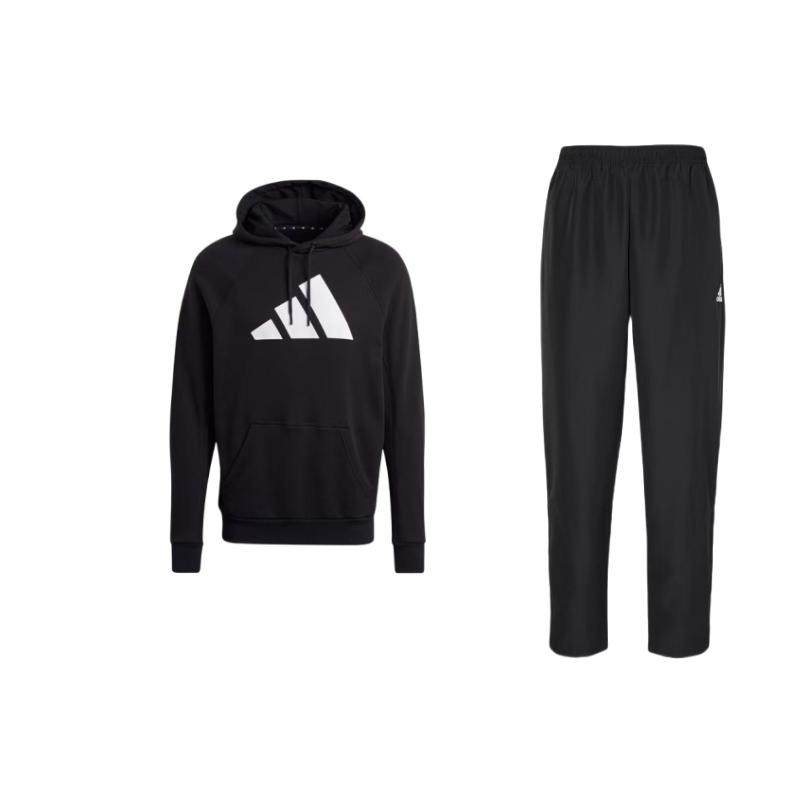 Adidas M Fi Hood Logo Print Pullover Long Sleeve Sweatshirt And Elastic Waist Long Pants Casual Sports Set Men sweatshirt, pants Black H57533+GM6458 M
Adidas M Fi Hood Logo Print Pullover Long Sleeve Sweatshirt And Elastic Waist Long Pants Casual Sports Set Men sweatshirt, pants Black H57533+GM6458 M