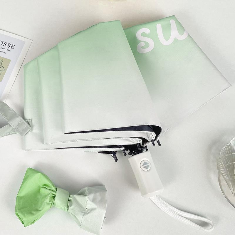 Ins Style Gradient Color Triple Fold Automatic Sun Protection And Shade Sun Umbrella For Women, Uv Resistant Sunny Umbrella metal-fiber composite&8K зелёный
Ins Style Gradient Color Triple Fold Automatic Sun Protection And Shade Sun Umbrella For Women, Uv Resistant Sunny Umbrella metal-fiber composite&8K зелёный