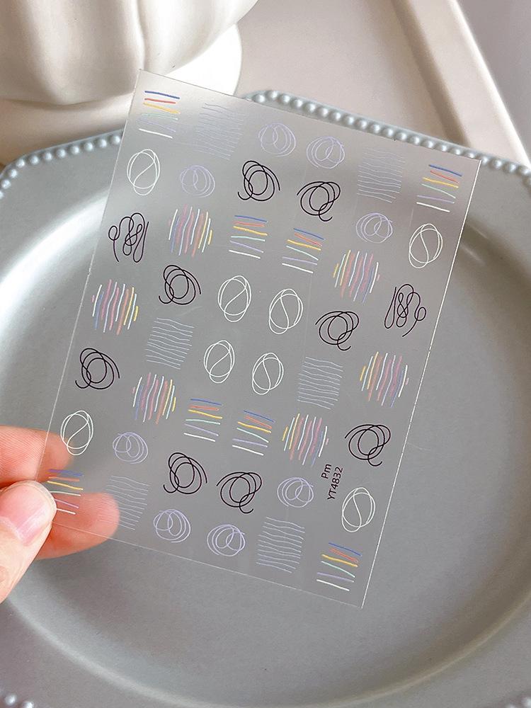 YITU Thin & Tough Ant Graph Line Nail Stickers - Colorful & Exquisite Design with Adhesive Backing (Model YT4832)
YITU Thin & Tough Ant Graph Line Nail Stickers - Colorful & Exquisite Design with Adhesive Backing (Model YT4832)
