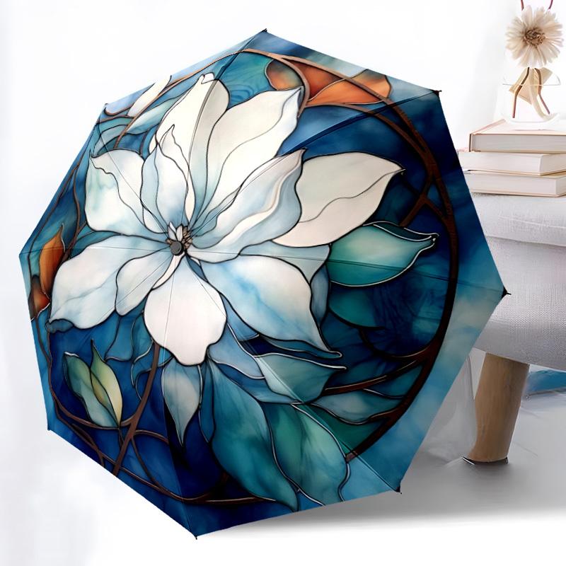 1pc Magnolia Stained Glass Automatic Folding Umbrella Durable Iron Frame,All Seasons Home Travel Outdoor Multifunctional Umbrella yy251115078
1pc Magnolia Stained Glass Automatic Folding Umbrella Durable Iron Frame,All Seasons Home Travel Outdoor Multifunctional Umbrella yy251115078