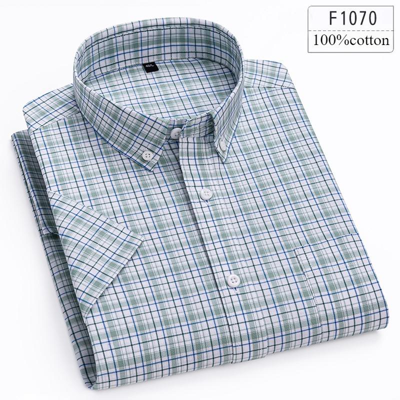 New in shirt hight qulity100%cotton summer short sleeve shirts for men slim fit Casual shirt thin plaid tops soft office clothes 44
New in shirt hight qulity100%cotton summer short sleeve shirts for men slim fit Casual shirt thin plaid tops soft office clothes 44