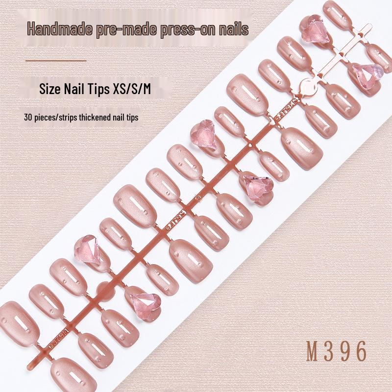 Sweetheart Diamond Nail Stickers: Temperament Cat Eye & Solid Color False Nails - High-End Handmade & Wearable Tips
Sweetheart Diamond Nail Stickers: Temperament Cat Eye & Solid Color False Nails - High-End Handmade & Wearable Tips