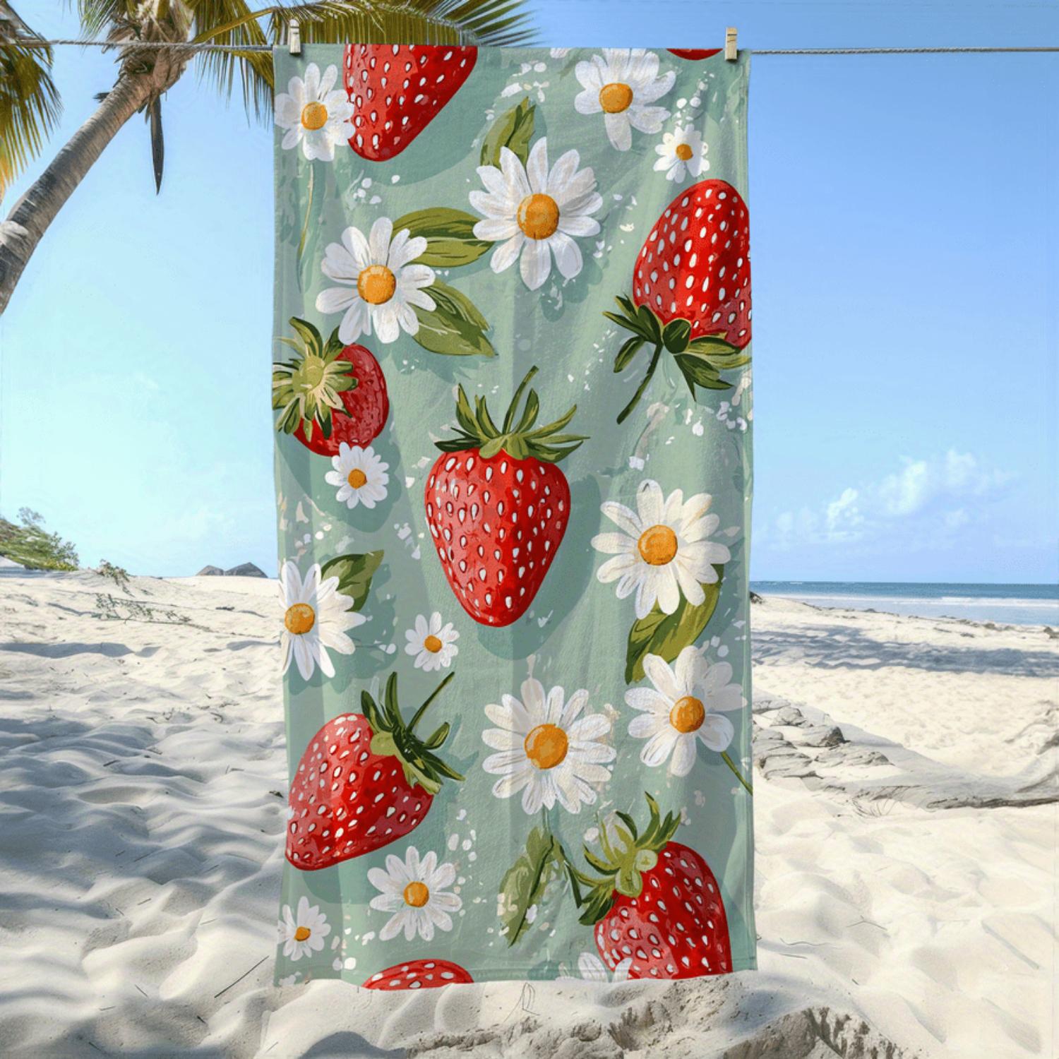 1pc Sandproof Microfiber Beach Towel with Strawberry,Daisy and Watermelon Patterns,Soft Absorbent Quick Dry W30*H60(CM)
1pc Sandproof Microfiber Beach Towel with Strawberry,Daisy and Watermelon Patterns,Soft Absorbent Quick Dry W30*H60(CM)