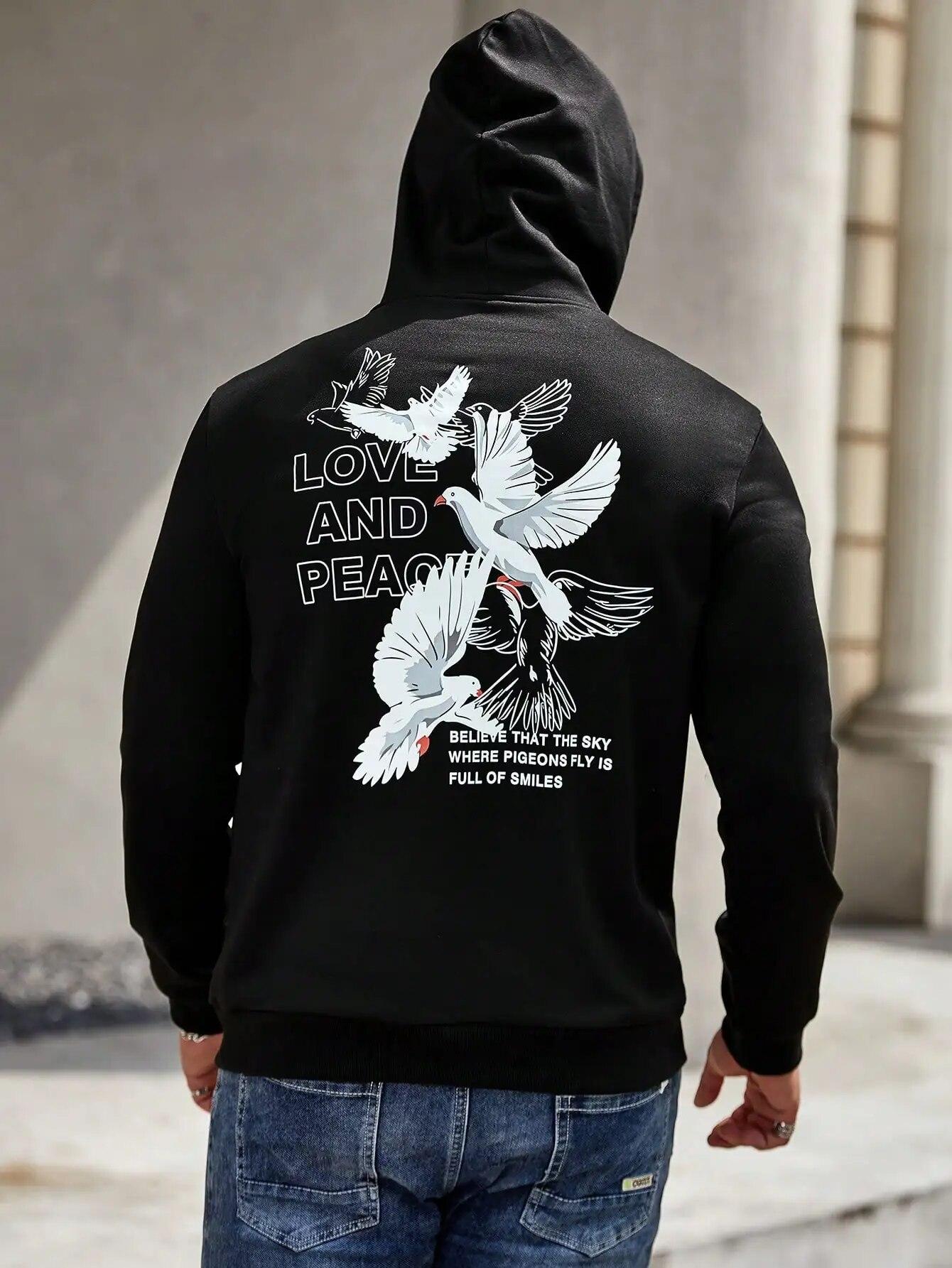 Love And Peace White Flying Bird Pattern Unisex Hoodie All-Match New Sportswear Hip Hop Fashion Clothes Casual Fleece Pullovers
Love And Peace White Flying Bird Pattern Unisex Hoodie All-Match New Sportswear Hip Hop Fashion Clothes Casual Fleece Pullovers