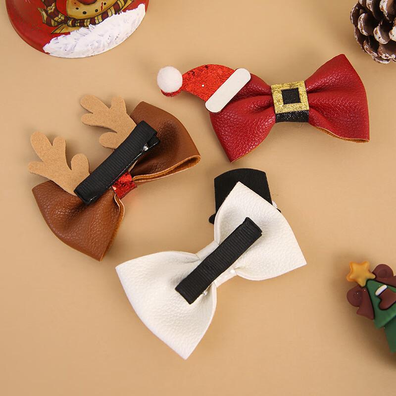 Рождественские заколки для волос с рогами и бантом
Рождественские заколки для волос с рогами и бантом