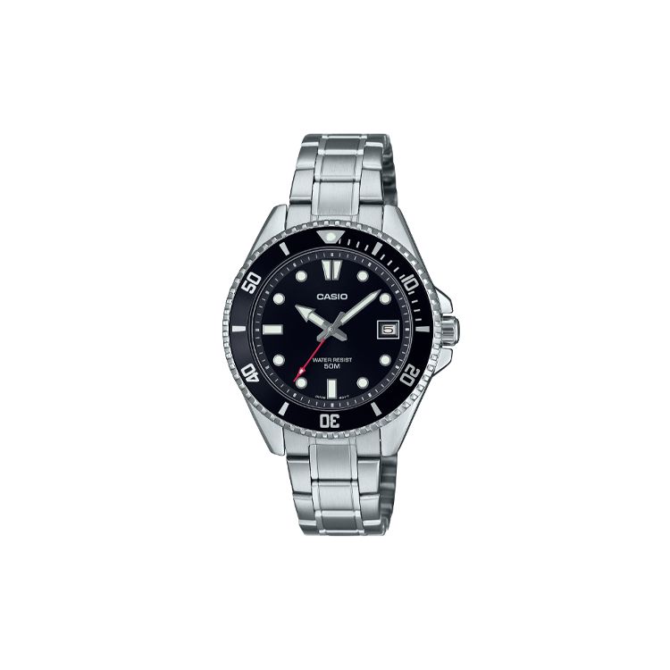 Casio MDV-10D Series 50M Waterproof Casual Quartz Movement Stainless Steel Strap Watch Women watches Black MDV-10D-1A1V Black Dial
Casio MDV-10D Series 50M Waterproof Casual Quartz Movement Stainless Steel Strap Watch Women watches Black MDV-10D-1A1V Black Dial