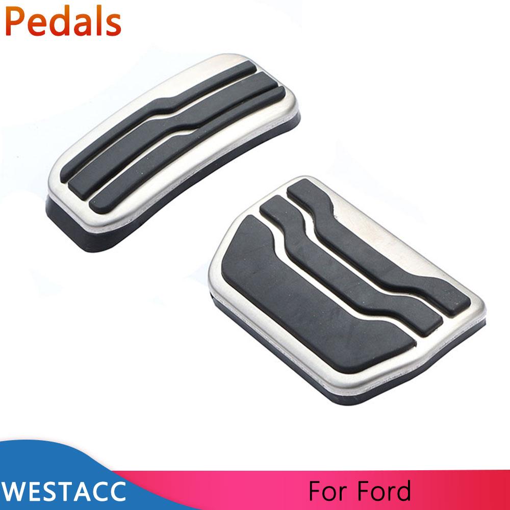 Stainless Steel Car Pedals Accelerator Gas Brake Pedal Cover for Ford New Mondeo Edge 2015 - 2017 AT Interior Accessories 
Stainless Steel Car Pedals Accelerator Gas Brake Pedal Cover for Ford New Mondeo Edge 2015 - 2017 AT Interior Accessories