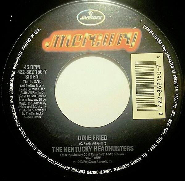 7inch Record KENTUCKY HEADHUNTERS - Dixie Fried 4228621507 Mercury 1993 US Rock Used
7inch Record KENTUCKY HEADHUNTERS - Dixie Fried 4228621507 Mercury 1993 US Rock Used
