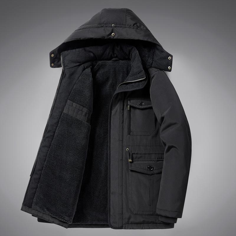 Cotton-padded Men s Winter Plus Velvet Padded Jacket Tooling Outdoor Warm Cotton-padded Plus Size Men s Coat XXXXXL чорний
Cotton-padded Men s Winter Plus Velvet Padded Jacket Tooling Outdoor Warm Cotton-padded Plus Size Men s Coat XXXXXL чорний
