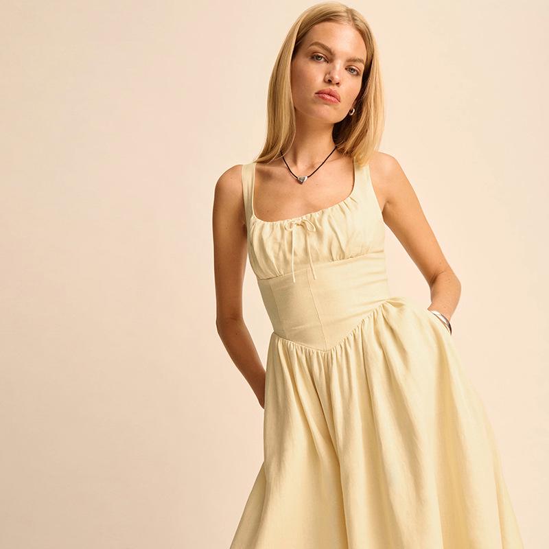 In Stock: 2025 Summer Yellow Linen Square Neck Mid-Length French Vacation Dress M жёлтый
In Stock: 2025 Summer Yellow Linen Square Neck Mid-Length French Vacation Dress M жёлтый