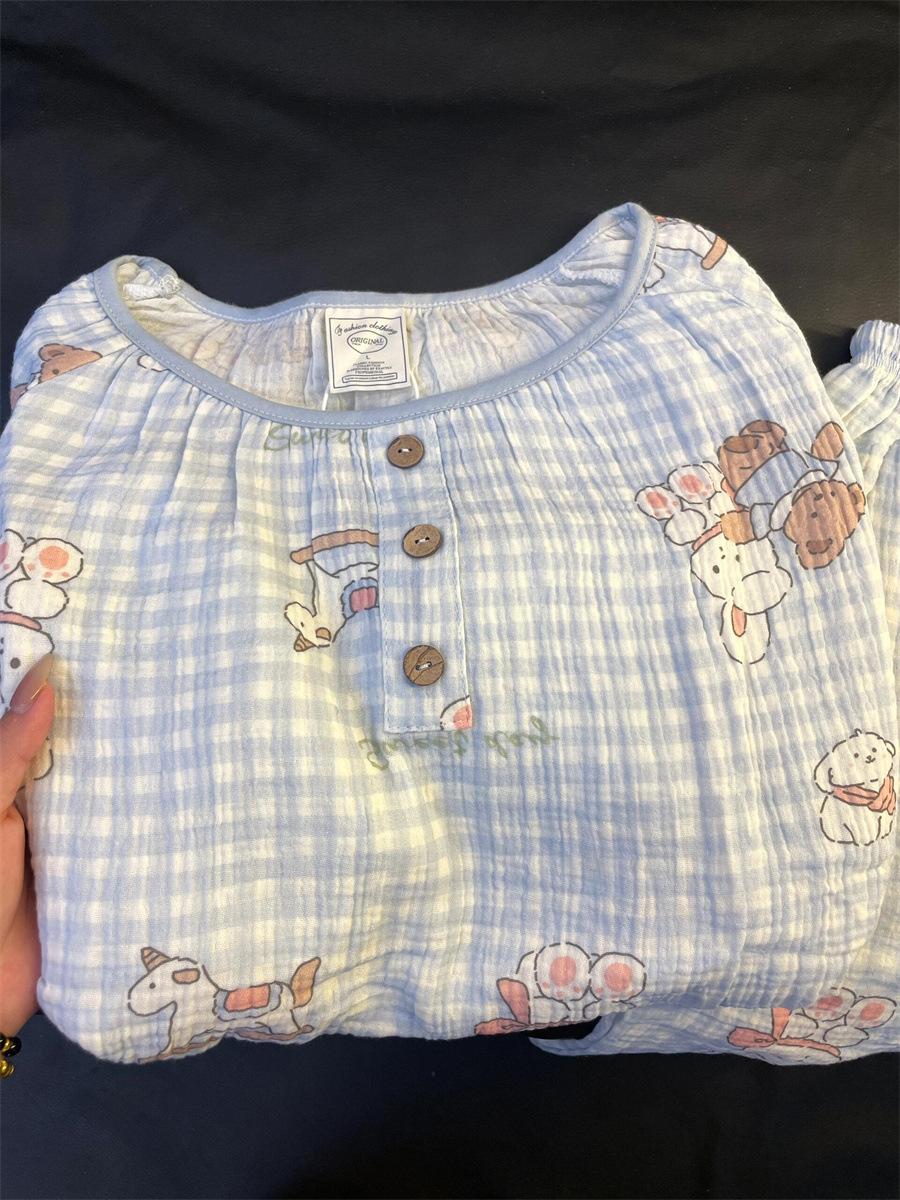 Summer Cartoon Plaid Trojan Puppy Pajamas Women s Crew Neck Short Sleeve Shorts Suit Girls Can Go Out Loungewear S
Summer Cartoon Plaid Trojan Puppy Pajamas Women s Crew Neck Short Sleeve Shorts Suit Girls Can Go Out Loungewear S