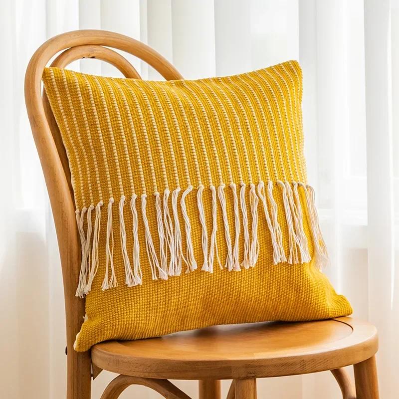 Linen Pilllow Cover with Tassels Soft Cushion Cover for Living Room Pillowcase Decorative Pillows Nordic Home Decor Cojines 45x45cm жовтий
Linen Pilllow Cover with Tassels Soft Cushion Cover for Living Room Pillowcase Decorative Pillows Nordic Home Decor Cojines 45x45cm жовтий