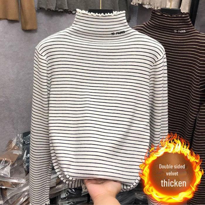 Женская полосатая бархатная водолазка — теплая, с длинными рукавами, двухсторонняя рубашка для осени/зимы 2024 г. XL белый
Женская полосатая бархатная водолазка — теплая, с длинными рукавами, двухсторонняя рубашка для осени/зимы 2024 г. XL белый