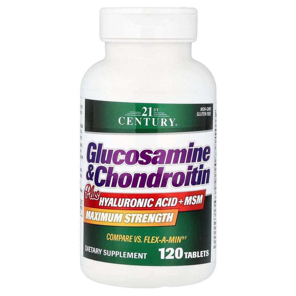 21st Century Sentry Glucosamine & Chondroitin Plus Hyaluronic Acid + MSM, 120 Tablets 120 pcs - 1 ea
21st Century Sentry Glucosamine & Chondroitin Plus Hyaluronic Acid + MSM, 120 Tablets 120 pcs - 1 ea