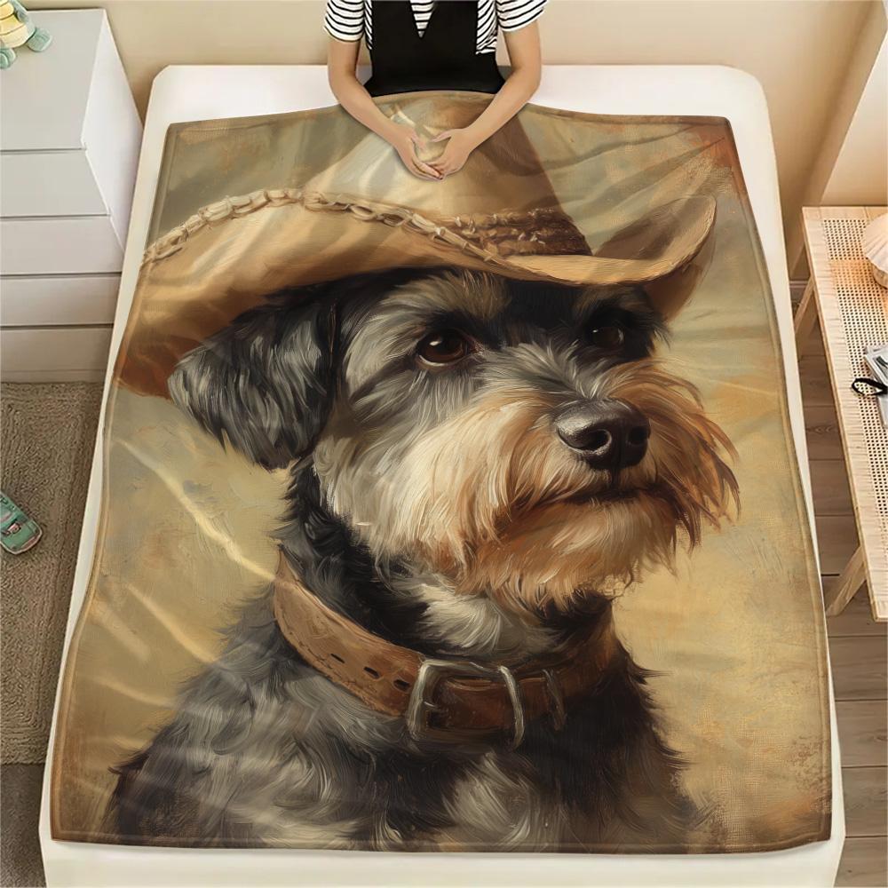 Cowboy Hat Dog Print Flannel Blanket, High quality Comfortable for All Seasons, Home Decor, Warmth and Comfort 80cm x 120cm
Cowboy Hat Dog Print Flannel Blanket, High quality Comfortable for All Seasons, Home Decor, Warmth and Comfort 80cm x 120cm