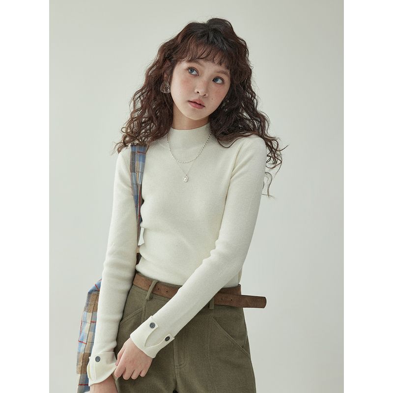 North Island Amuu Original Solid Color Buttons Half Turtleneck Base Knitwear Women s Autumn and Winter Slim-Fit Cashmere Tops Beige S
North Island Amuu Original Solid Color Buttons Half Turtleneck Base Knitwear Women s Autumn and Winter Slim-Fit Cashmere Tops Beige S