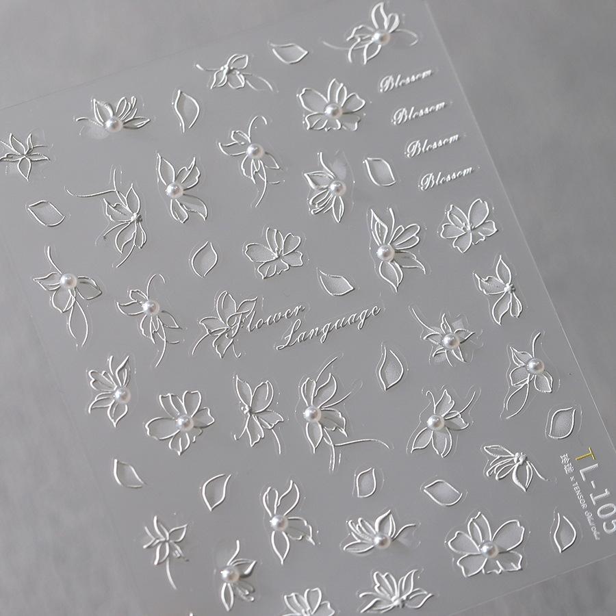 White Lace Flower scrapbook Stickers Pearl Accent Romantic Art Decals French Style 3D Self-Adhesive Manicure Stickers for DIY
White Lace Flower scrapbook Stickers Pearl Accent Romantic Art Decals French Style 3D Self-Adhesive Manicure Stickers for DIY