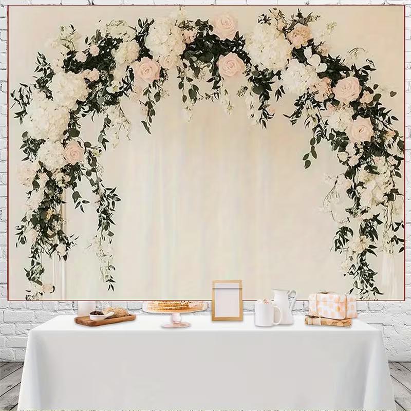 2D Elegant Neutral Floral Arch Backdrop, 2D Flat Printing Banner for Engagement & Photoshoot 47.2x31.5inch/120*80cm
2D Elegant Neutral Floral Arch Backdrop, 2D Flat Printing Banner for Engagement & Photoshoot 47.2x31.5inch/120*80cm