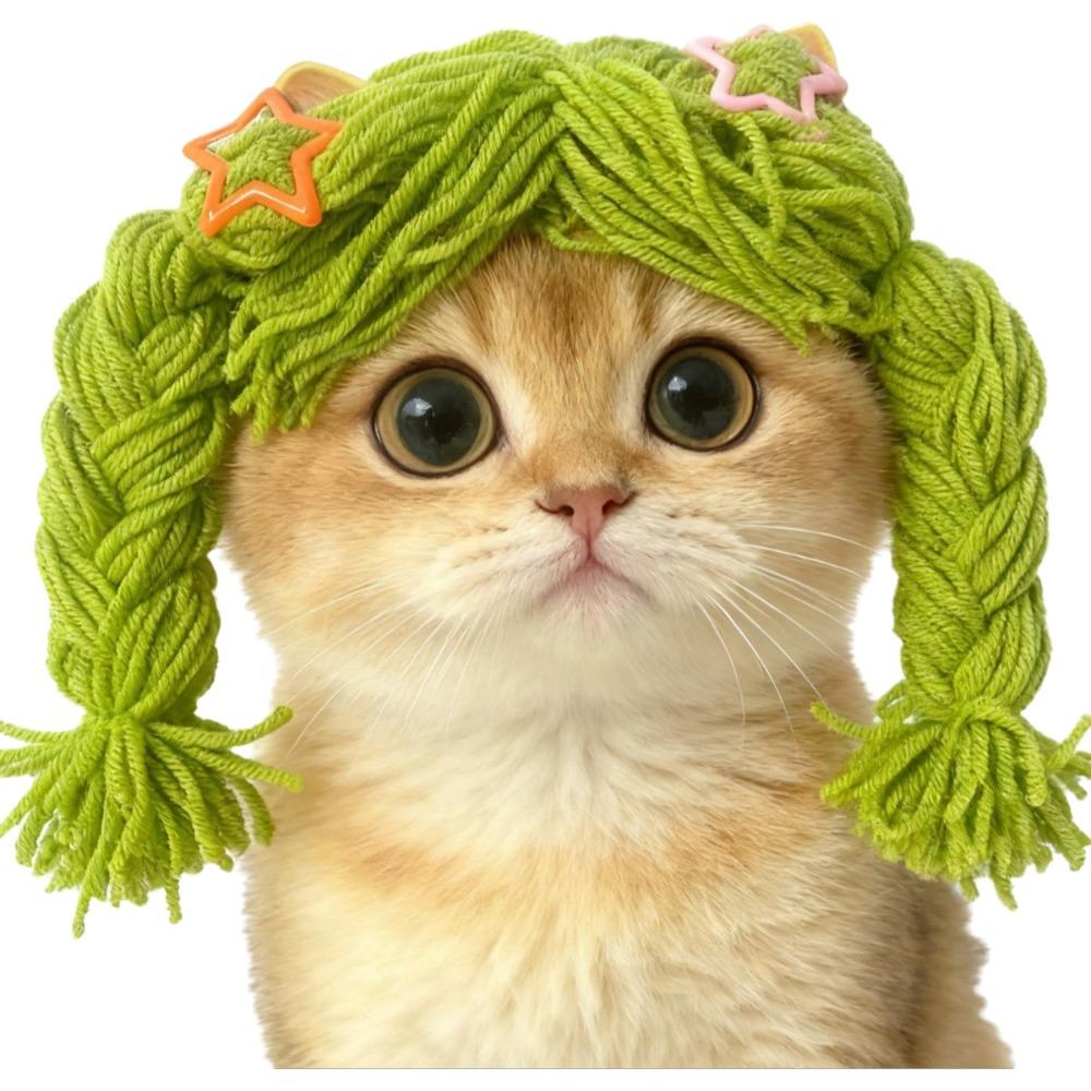Funny Ear-revealing Design Cat Knitted Hat Wig Knitted Washable Cat Wigs Pet Decoration Wig For Small Dogs зелёный
Funny Ear-revealing Design Cat Knitted Hat Wig Knitted Washable Cat Wigs Pet Decoration Wig For Small Dogs зелёный
