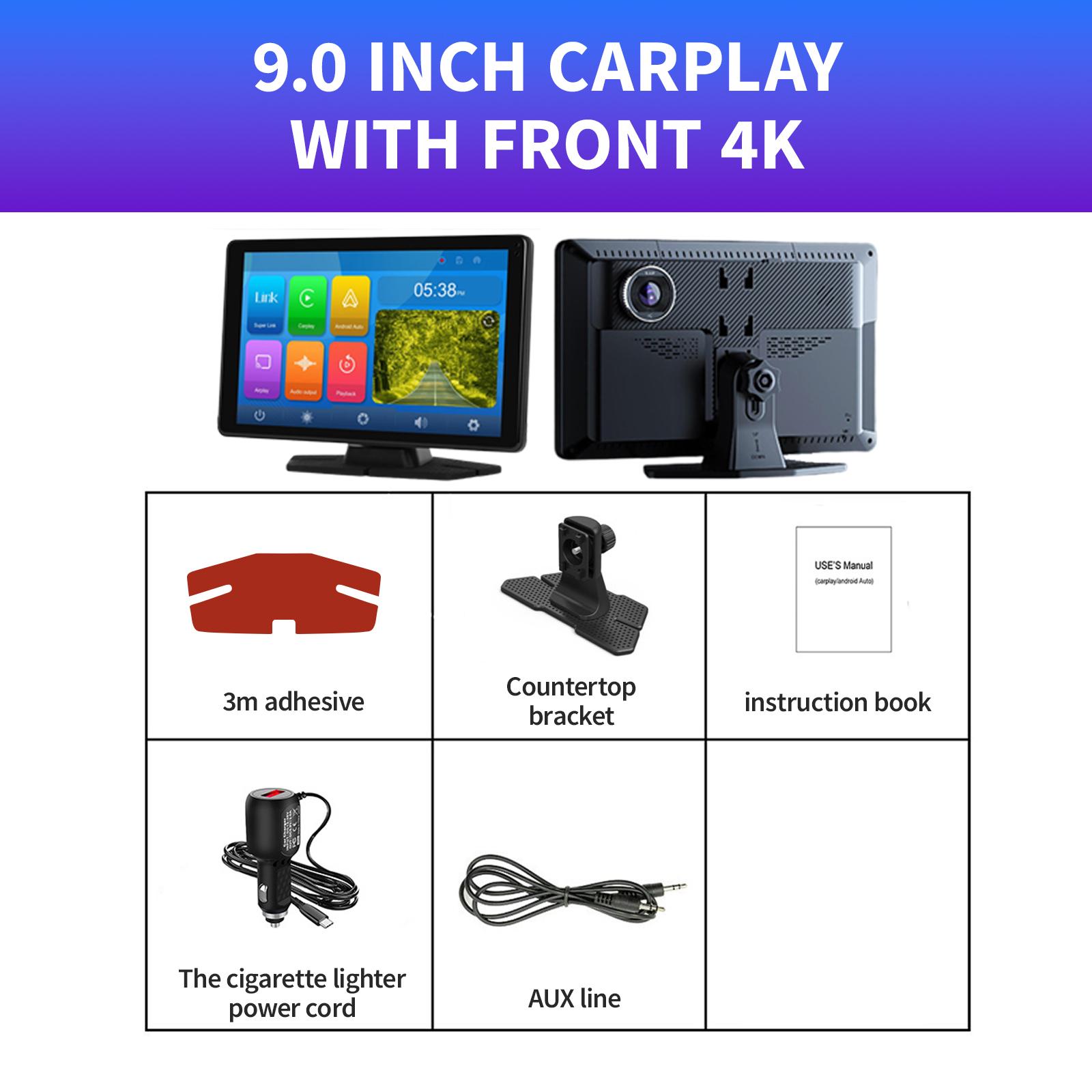 9-дюймовый автомобильный видеорегистратор 4K Монитор видеорегистратора Беспроводной CarPlay Android Auto Автомобильный видеорегистратор Bluetooth FM AUX Поддержка камеры заднего вида none
9-дюймовый автомобильный видеорегистратор 4K Монитор видеорегистратора Беспроводной CarPlay Android Auto Автомобильный видеорегистратор Bluetooth FM AUX Поддержка камеры заднего вида none