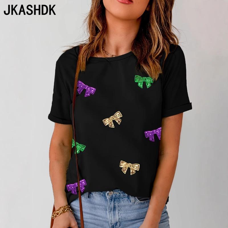 JKASHDK Женские модные повседневные летние весенние блузки и рубашки с круглым вырезом с короткими рукавами S чёрный
JKASHDK Женские модные повседневные летние весенние блузки и рубашки с круглым вырезом с короткими рукавами S чёрный