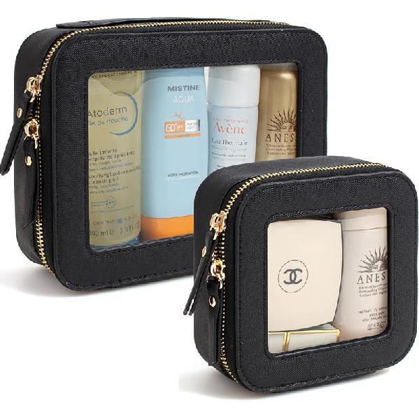 KOTORA Small Makeup Bag for Purse Cute Travel Makeup Bag Clear Cosmetic Bag with Zipper, Car Make Up Bag Organizer Storage Traveling Car Accessories чорний
KOTORA Small Makeup Bag for Purse Cute Travel Makeup Bag Clear Cosmetic Bag with Zipper, Car Make Up Bag Organizer Storage Traveling Car Accessories чорний