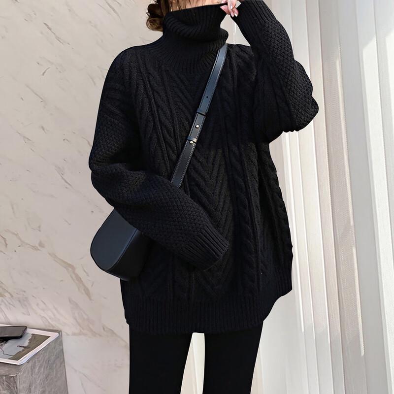 TonLion Women s High-Neck Pullover Sweater M
TonLion Women s High-Neck Pullover Sweater M